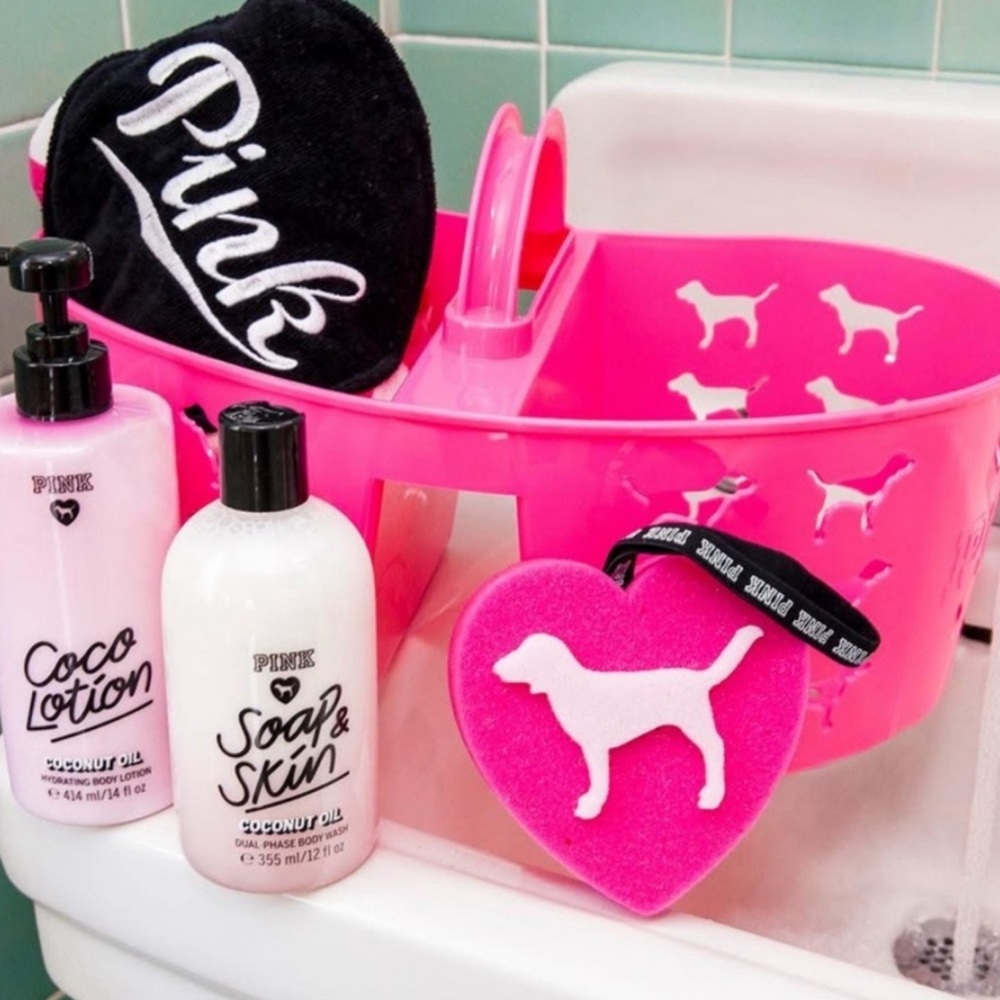 PINK • Victoria’s Secret Shower Caddy Bathroom Accessory Carrying Case - Picture 3 of 3